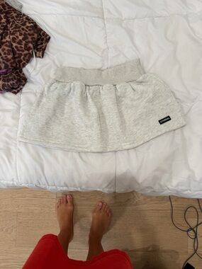 Athleisure Heather Gray Skirt sweatshort material